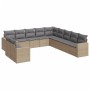 Set de sofás de jardín 11pzas con cojines ratán sintético beige de , Conjuntos de jardín - Ref: Foro24-3219179, Precio: 744,3...