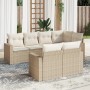 Set sofás de jardín 7 piezas y cojines ratán sintético beige de , Conjuntos de jardín - Ref: Foro24-3219198, Precio: 628,76 €...