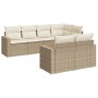 7-piece garden sofa set and beige synthetic rattan cushions by , Garden sets - Ref: Foro24-3219198, Price: 628,76 €, Discount: %