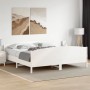 Estructura cama cabecero madera maciza pino blanco 180x200 cm de , Camas y somieres - Ref: Foro24-3216165, Precio: 246,31 €, ...