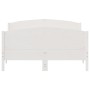 Estructura de cama con cabecero madera de pino blanco 150x200cm de , Camas y somieres - Ref: Foro24-3216171, Precio: 226,67 €...