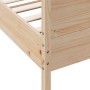 Bed frame with solid pine wood headboard 160x200 cm by , Beds and slatted bases - Ref: Foro24-3216167, Price: 195,44 €, Disco...