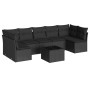 Set aus 8-teiligen Gartensofas und Kissen Kunstrattan schwarz von , Gartensets - Ref: Foro24-3249274, Preis: 494,99 €, Rabatt: %