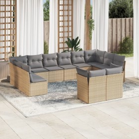 Garden sofa set 12 pieces and brown synthetic rattan cushions by , Garden sets - Ref: Foro24-3250268, Price: 900,99 €, Discou...