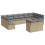 Garden sofa set 12 pieces and brown synthetic rattan cushions by , Garden sets - Ref: Foro24-3250268, Price: 949,45 €, Discou...