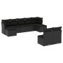 8-teiliges Gartensofa-Set und schwarze synthetische Rattankissen von , Gartensets - Ref: Foro24-3250104, Preis: 570,18 €, Rab...