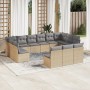 Gartensofa-Set mit Kissen, 13-teilig, beiges synthetisches Rattan von , Gartensets - Ref: Foro24-3250228, Preis: 854,37 €, Ra...