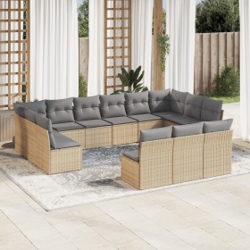 Garden sofa set with cushions 13 pieces beige synthetic rattan by , Garden sets - Ref: Foro24-3250228, Price: 854,37 €, Disco...