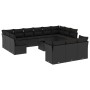 14-teiliges Gartensofa-Set mit schwarzen synthetischen Rattankissen von , Gartensets - Ref: Foro24-3250294, Preis: 921,04 €, ...