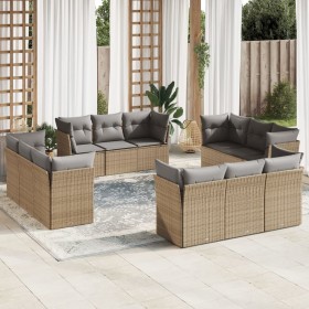 Garden sofa set 12 pieces and brown synthetic rattan cushions by , Garden sets - Ref: Foro24-3217329, Price: 846,99 €, Discou...