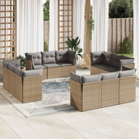 Garden sofa set 12 pieces and brown synthetic rattan cushions by , Garden sets - Ref: Foro24-3217329, Price: 848,13 €, Discou...