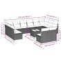 Garden sofa set with 13-piece black synthetic rattan cushions by , Garden sets - Ref: Foro24-3250214, Price: 834,25 €, Discou...