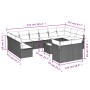 Set aus Gartensofas und Kissen 13 Stück synthetisches Rattan schwarz von , Gartensets - Ref: Foro24-3250275, Preis: 796,99 €,...