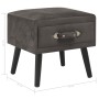 Gray nightstand 40x35x40 cm velvet by vidaXL, Nightstands - Ref: Foro24-247542, Price: 58,18 €, Discount: %