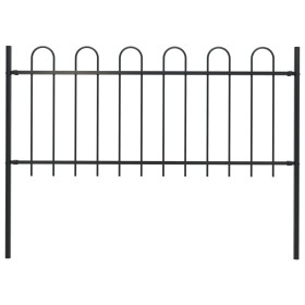 Garden fence with black steel arrowhead tips 1.7 m by vidaXL, fence panels - Ref: Foro24-144929, Price: 77,71 €, Discount: %