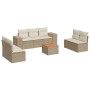 Garden sofa set with beige cushions, 8 pieces, PE rattan. by , Garden sets - Ref: Foro24-3225400, Price: 601,13 €, Discount: %