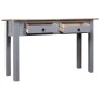 Mesa consola madera maciza pino estilo Panamá gris 110x40x72 cm de vidaXL, Mesas auxiliares - Ref: Foro24-282680, Precio: 116...