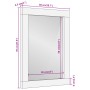 Badezimmerspiegel aus massivem Akazienholz und Glas 50x70x2,5 cm von , Spiegel - Ref: Foro24-356886, Preis: 76,34 €, Rabatt: %