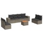 Set de muebles de jardín 9 pzas y cojines ratán sintético gris de , Conjuntos de jardín - Ref: Foro24-3225409, Precio: 551,53...