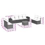 9-piece garden furniture set and gray synthetic rattan cushions by , Garden sets - Ref: Foro24-3225409, Price: 544,62 €, Disc...