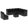 Set de sofás de jardín 10 pzas cojines ratán sintético negro de , Conjuntos de jardín - Ref: Foro24-3217845, Precio: 624,15 €...