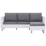 3-Sitzer-Sofa mit weißen Kunstlederkissen von vidaXL, Sofas - Ref: Foro24-282202, Preis: 374,92 €, Rabatt: %