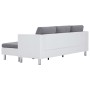 3-Sitzer-Sofa mit weißen Kunstlederkissen von vidaXL, Sofas - Ref: Foro24-282202, Preis: 374,92 €, Rabatt: %