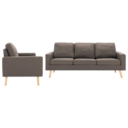 2-piece sofa set in taupe gray fabric by , Sofas - Ref: Foro24-3056642, Price: 566,99 €, Discount: %