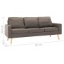 2-piece sofa set in taupe gray fabric by , Sofas - Ref: Foro24-3056642, Price: 566,99 €, Discount: %