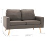 2-piece sofa set in taupe gray fabric by , Sofas - Ref: Foro24-3056642, Price: 566,99 €, Discount: %