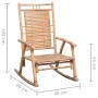 Rocking chair with bamboo cushion by , Garden chairs - Ref: Foro24-3063913, Price: 120,29 €, Discount: %