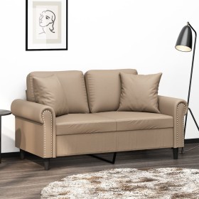 2-seater sofa with cappuccino synthetic leather cushions 120 cm by , Sofas - Ref: Foro24-3200929, Price: 259,01 €, Discount: %