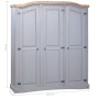 Mexican pine wood wardrobe in Corona grey style with 3 doors by vidaXL, Wardrobes - Ref: Foro24-282621, Price: 494,47 €, Disc...