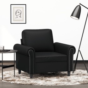 Sillón cuero sintético negro 60 cm de , Sofás - Ref: Foro24-359494, Precio: 168,99 €, Descuento: %