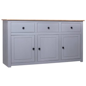 Aparador de madera maciza pino estilo Panamá gris 135x40x80 cm de vidaXL, Aparadores - Ref: Foro24-282704, Precio: 226,49 €, ...