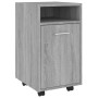 Auxiliary cabinet with wheels gray plywood 33x38x60 cm by , Lockers and storage cabinets - Ref: Foro24-815853, Price: 40,29 €...