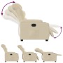 Sillón reclinable de tela crema de , Sillones - Ref: Foro24-374155, Precio: 225,21 €, Descuento: %