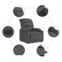 Sillón reclinable de tela gris oscuro de , Sillones - Ref: Foro24-374148, Precio: 221,26 €, Descuento: %