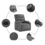 Sillón reclinable de cuero sintético gris de , Sillones - Ref: Foro24-374122, Precio: 228,13 €, Descuento: %