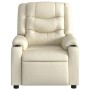 Sillón reclinable de cuero sintético crema de , Sillones - Ref: Foro24-374120, Precio: 228,99 €, Descuento: %