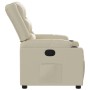 Sillón reclinable de cuero sintético crema de , Sillones - Ref: Foro24-374120, Precio: 228,99 €, Descuento: %