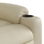 Sillón reclinable de cuero sintético crema de , Sillones - Ref: Foro24-374120, Precio: 228,99 €, Descuento: %