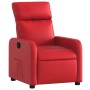 Sillón reclinable de cuero sintético rojo de , Sillones - Ref: Foro24-374188, Precio: 201,21 €, Descuento: %