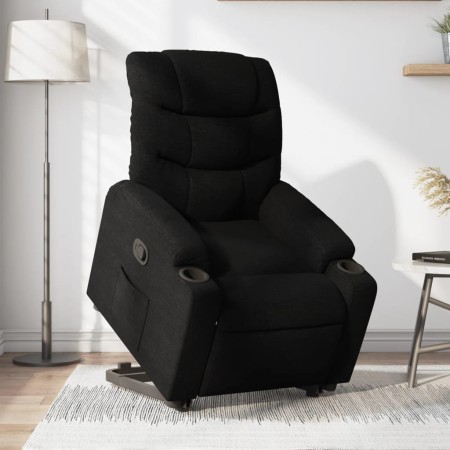 Sillón reclinable elevable tela negro de , Sillones - Ref: Foro24-3206647, Precio: 275,20 €, Descuento: %