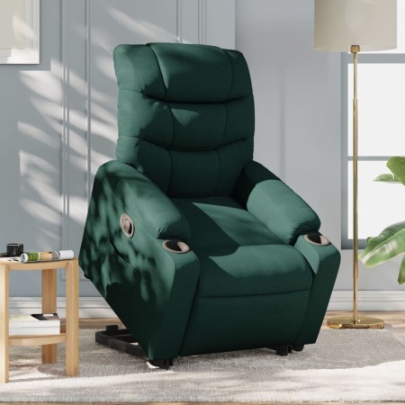 Sillón reclinable elevable tela verde oscuro de , Sillones - Ref: Foro24-3206651, Precio: 379,99 €, Descuento: %