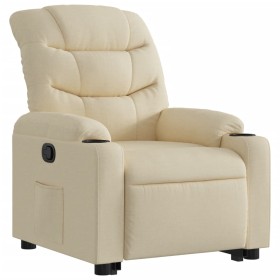 Sillón reclinable elevable de tela color crema de , Sillones - Ref: Foro24-3206653, Precio: 294,99 €, Descuento: %