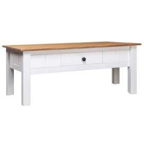 White Panama style pine wood coffee table 100x60x45 cm by vidaXL, Coffee table - Ref: Foro24-282684, Price: 119,61 €, Discoun...