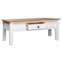 White Panama style pine wood coffee table 100x60x45 cm by vidaXL, Coffee table - Ref: Foro24-282684, Price: 119,61 €, Discoun...