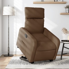 Sillón eléctrico reclinable elevable de tela marrón de , Sillones - Ref: Foro24-3206721, Precio: 332,99 €, Descuento: %