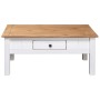 White Panama style pine wood coffee table 100x60x45 cm by vidaXL, Coffee table - Ref: Foro24-282684, Price: 119,61 €, Discoun...